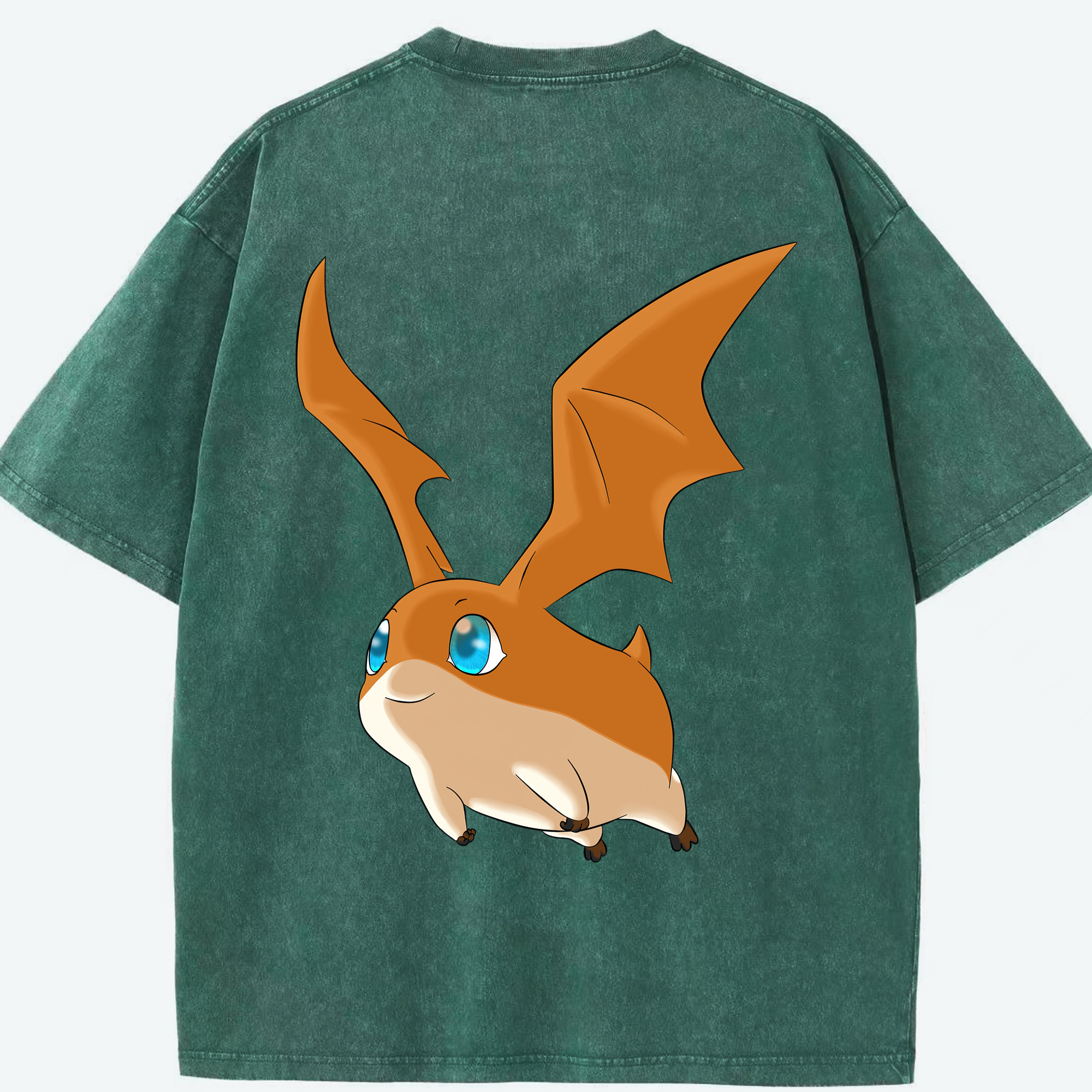 （画像用） Digimon デジタルモンスター/デジモン 綿100% ヴィンテージ風 半袖Tシャツ（背面プリント）